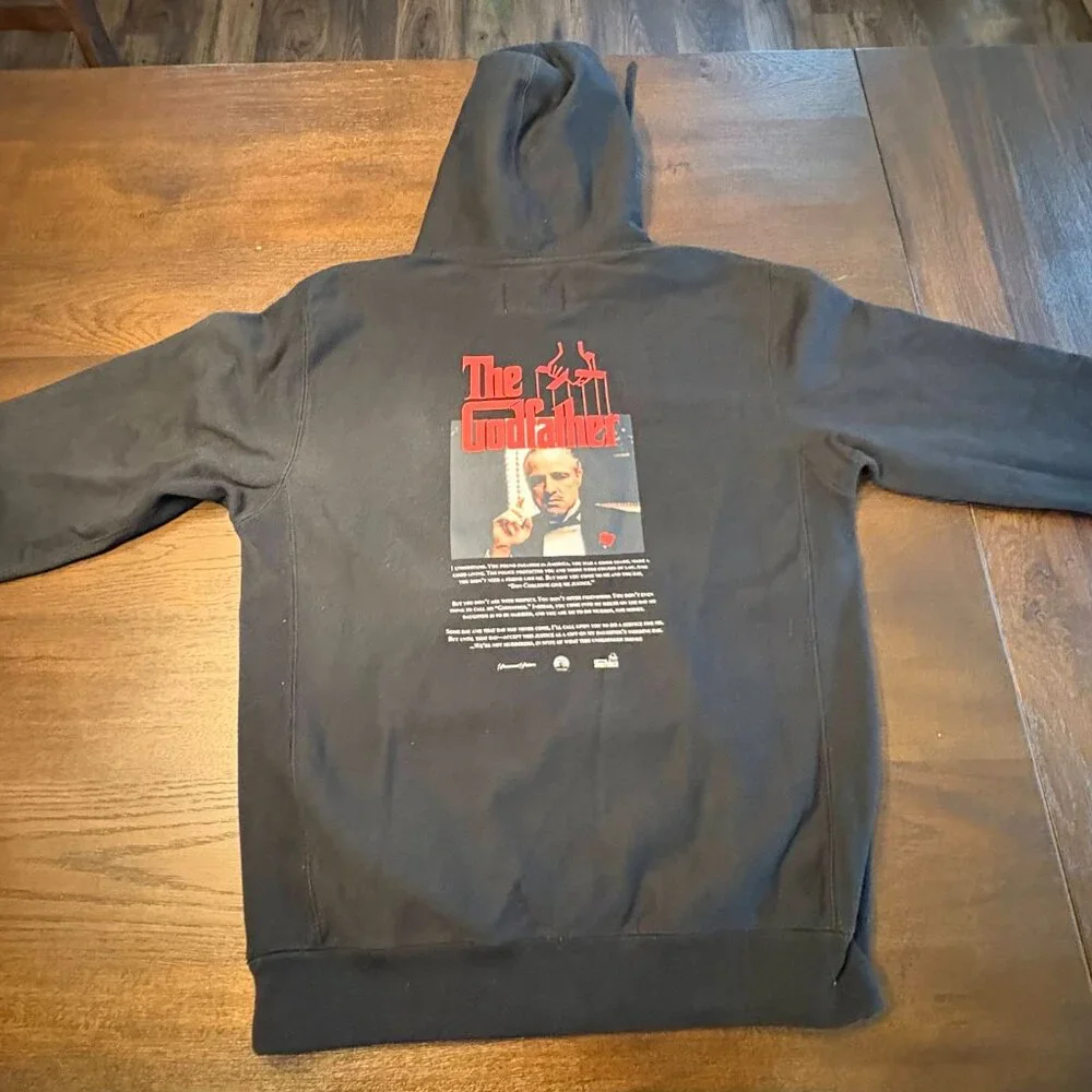 The Godfather x Shoe Palace Hoodie Mens Size Large Black Pullover Sweatshirt - Picture 3 of 13